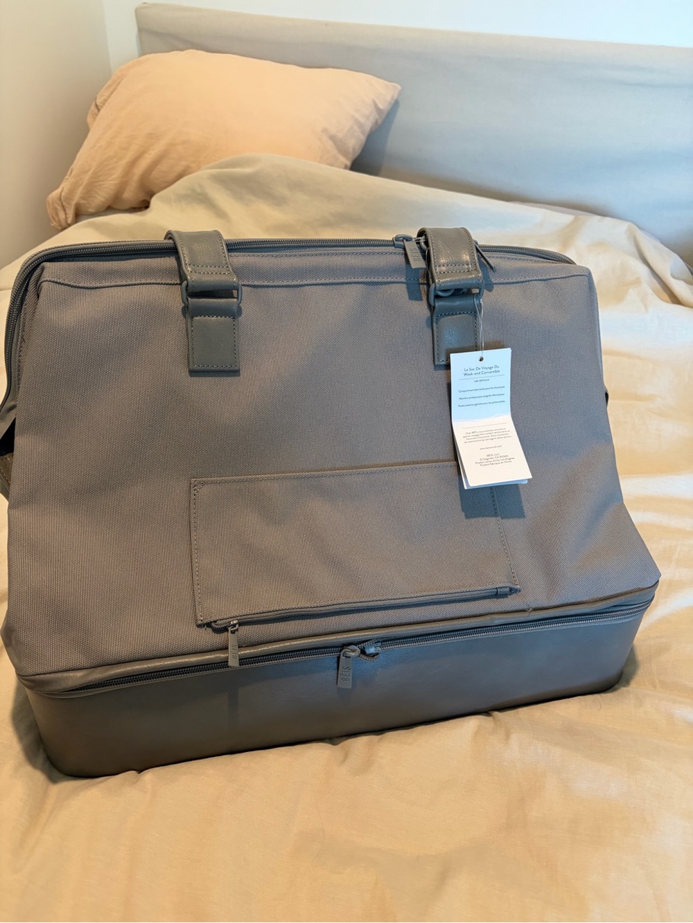 Grey Beis Convertible Weekender new